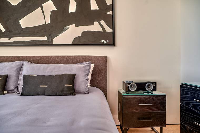 King bed in the primary bedroom