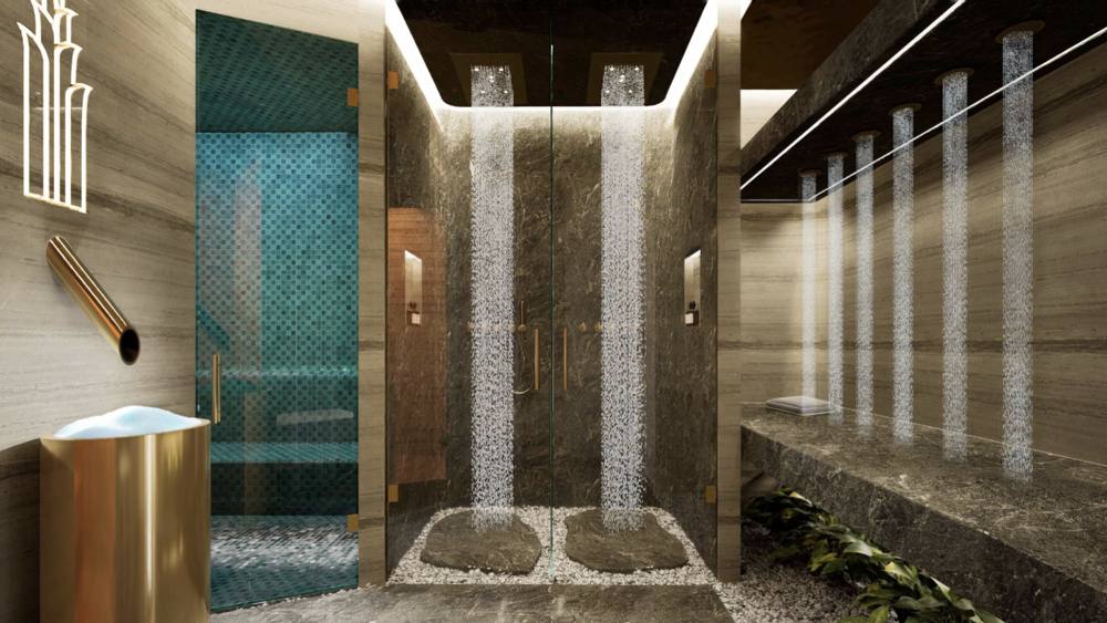 Spa rain showers